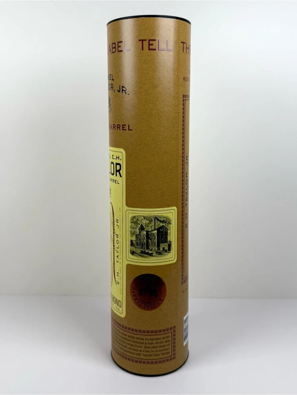 Colonel EH Taylor Single Barrel Bourbon Empty & Unrinsed 750 ml Bottle & Tube